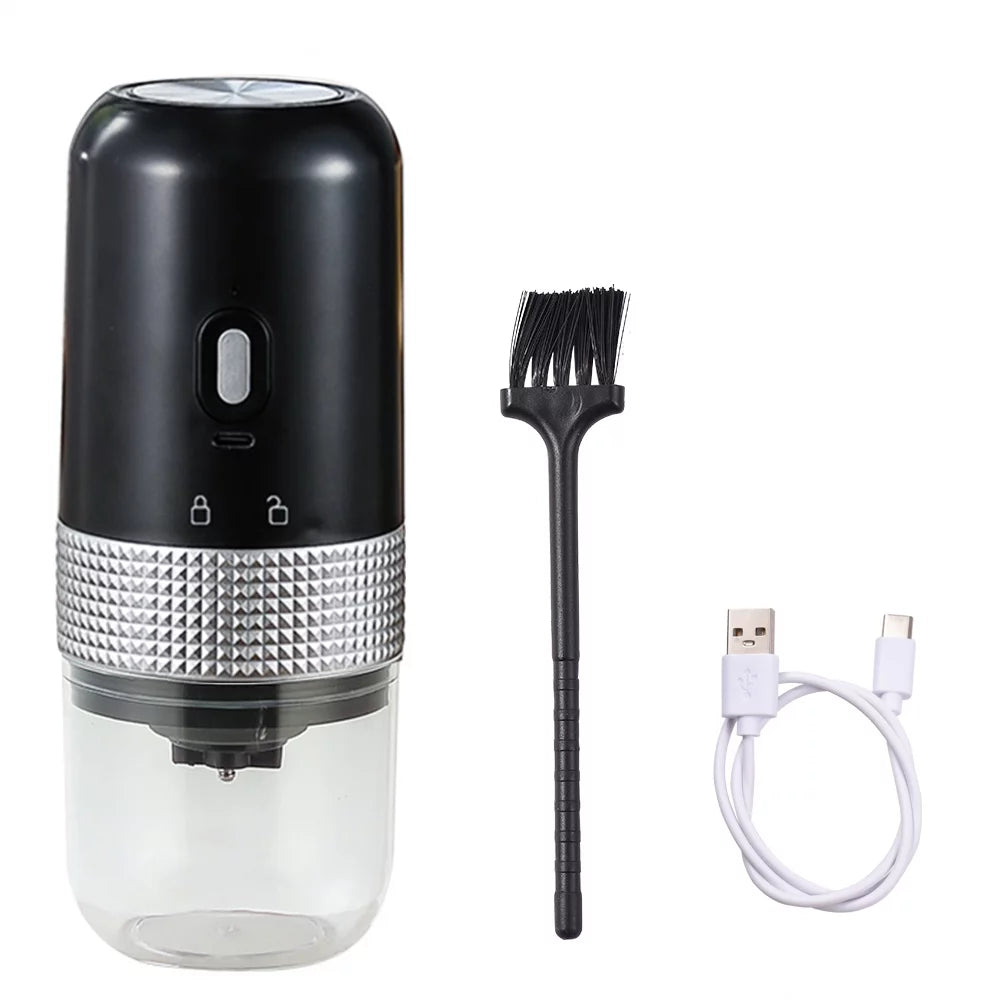 Portable Electric Burr Coffee Grinder 13W 200ml USB Rechargeable Adjustable Cordless X666550