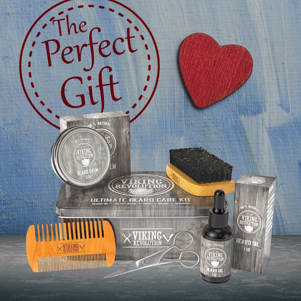 Beard Care Kit with Beard Balm, Beard Oil, Scissors P828938