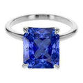 2 CT Sapphire Solitaire Radiant Cut Engagement Ring, 14K Gold U88417