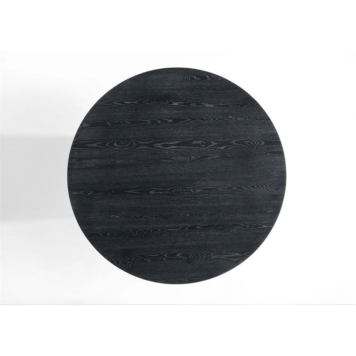 Black Wood 5 Pc Round Dining Table Set with Chairs O276
