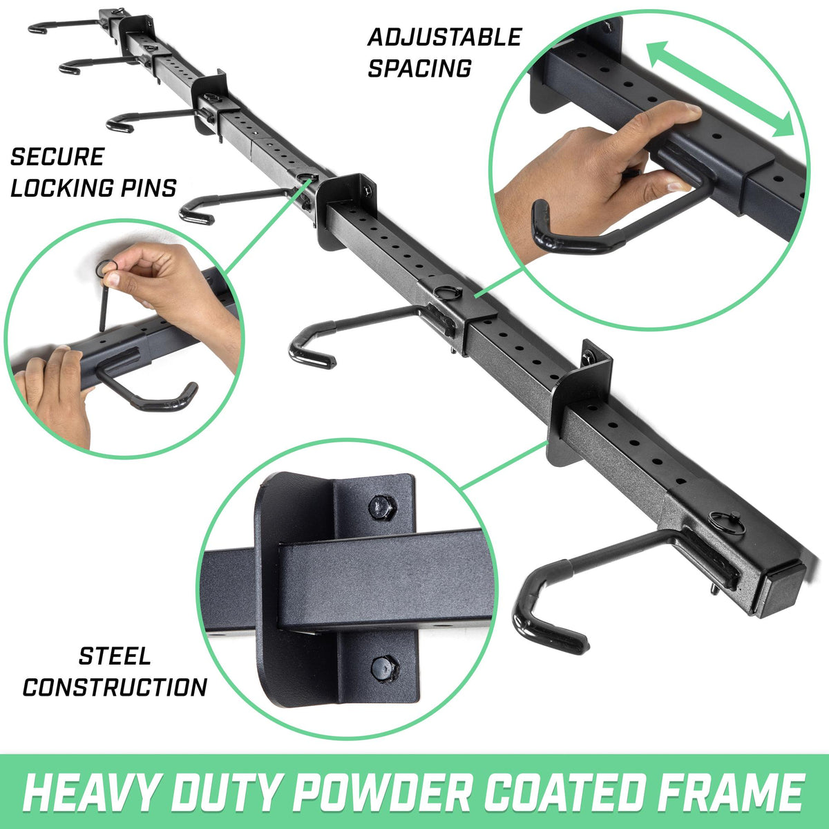 Wall Mounted Bike Rack for 4 to 6 Bicycles G53238