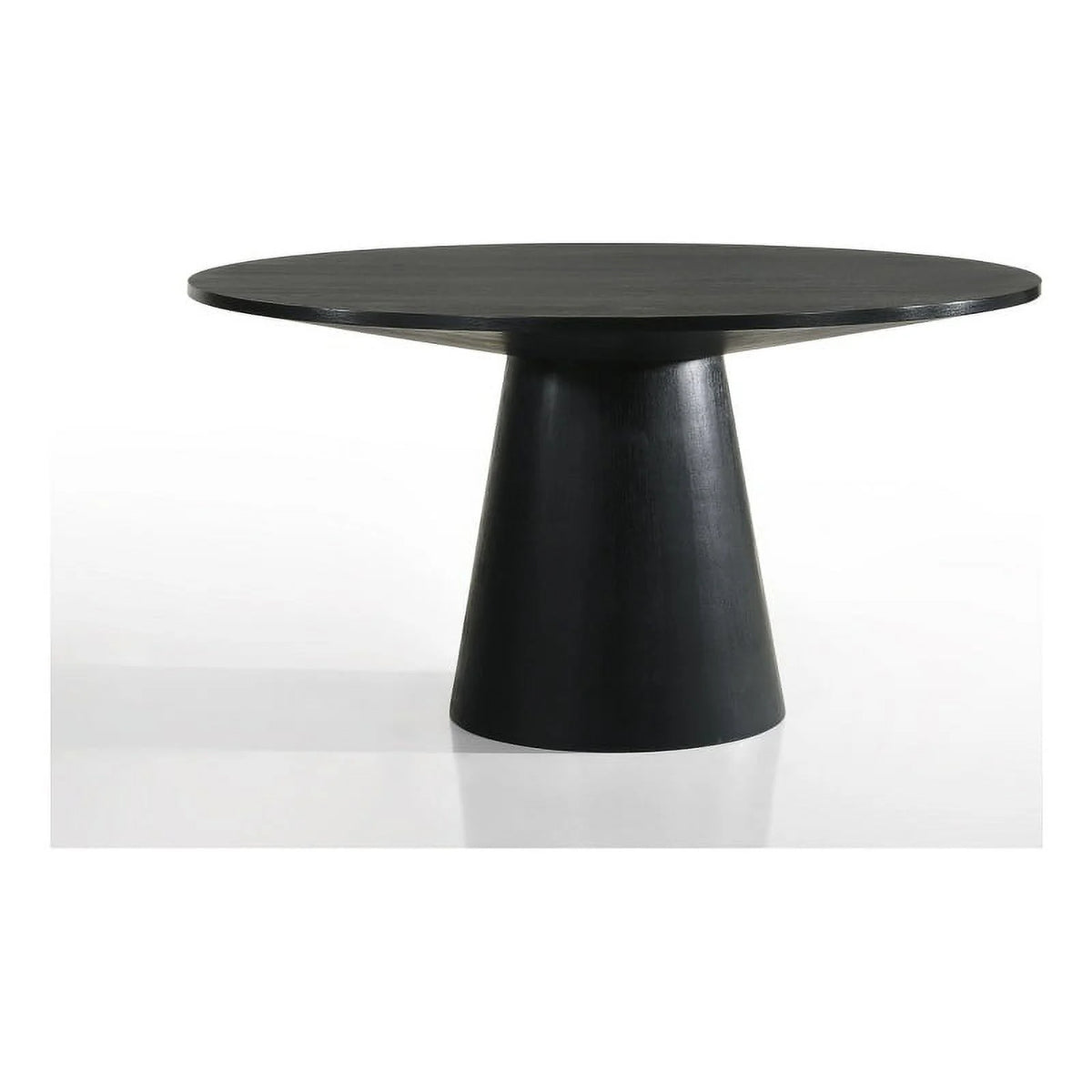 Black Wood 5 Pc Round Dining Table Set with Chairs O276