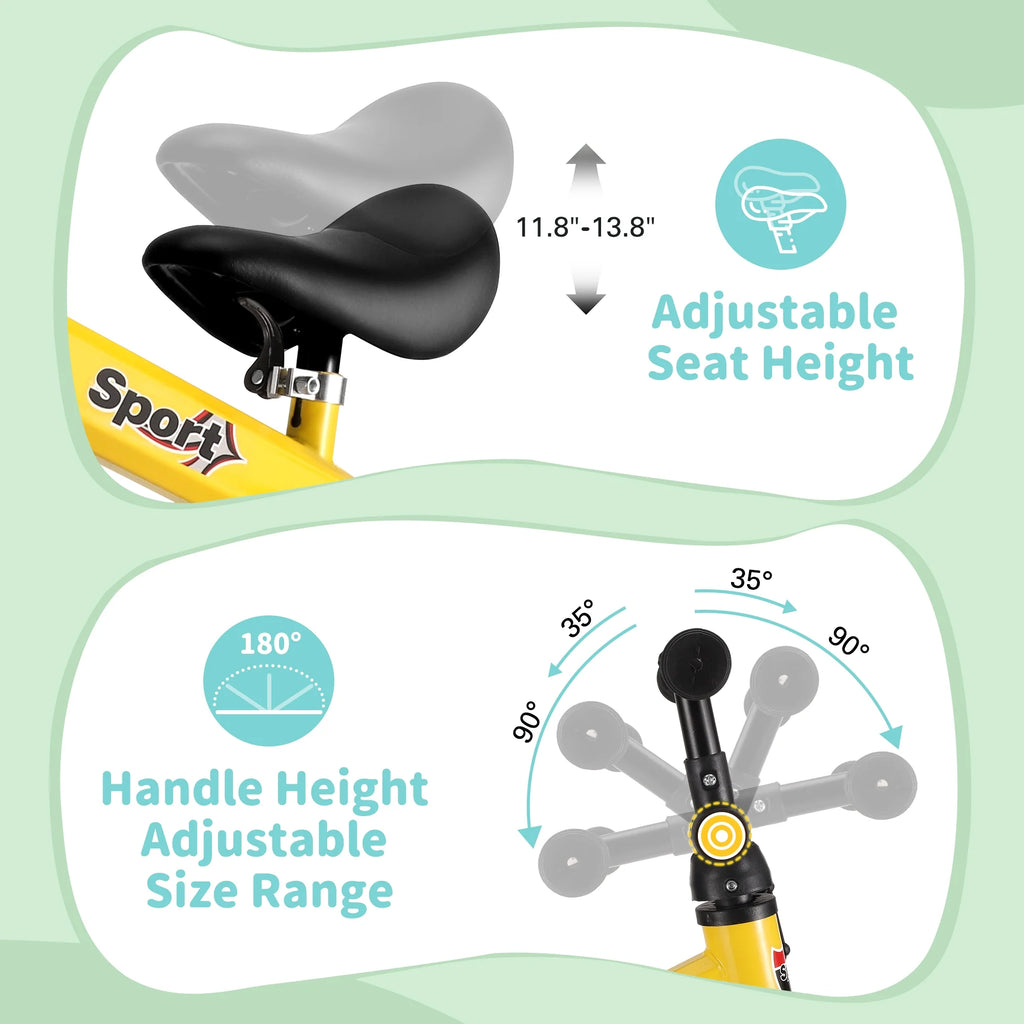 6 in 1 Kids Tricycle with Adjustable Seat and Removable Pedal F9061