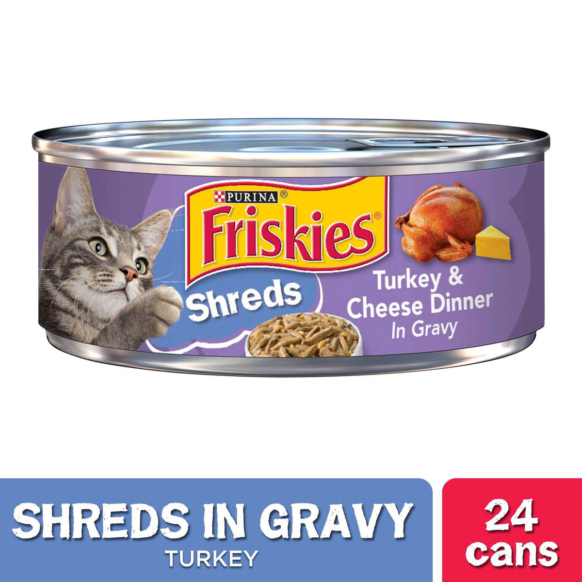 Turkey & Cheese Canned Cat Food, 5.5-oz, 24 ct K96899