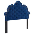 Navy Performance Velvet Twin Headboard I301