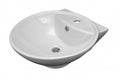 17x22 Round White Bathroom Sink with Overflow C9828