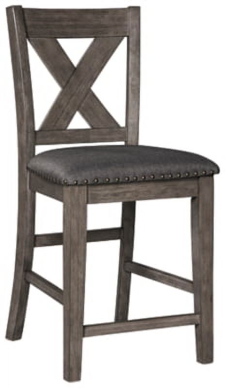 Rustic Counter Height Upholstered Barstool Z411843