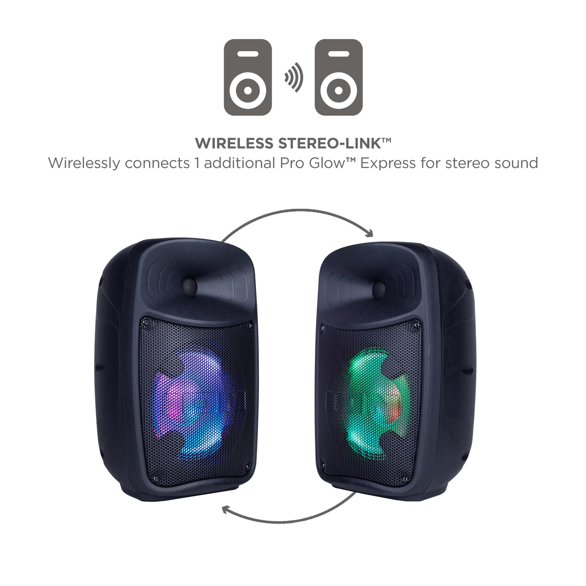 High-power Bluetooth-enabled speaker system with lights T95216