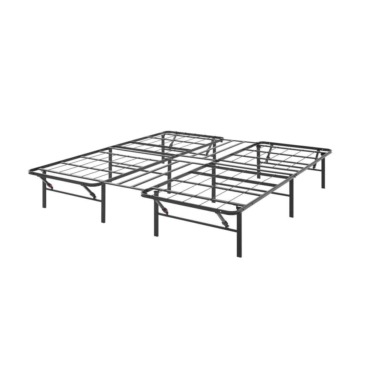 14 Convertible High Platform Metal Bed Frame, Twin/Full, Black J65201