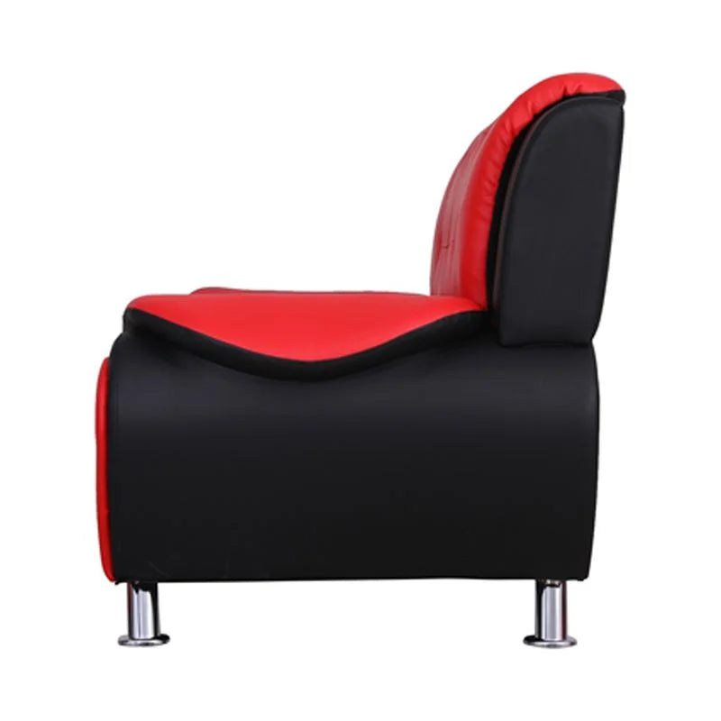 2-Piece Set with Sofa and Club Chair in Black & Red C22969