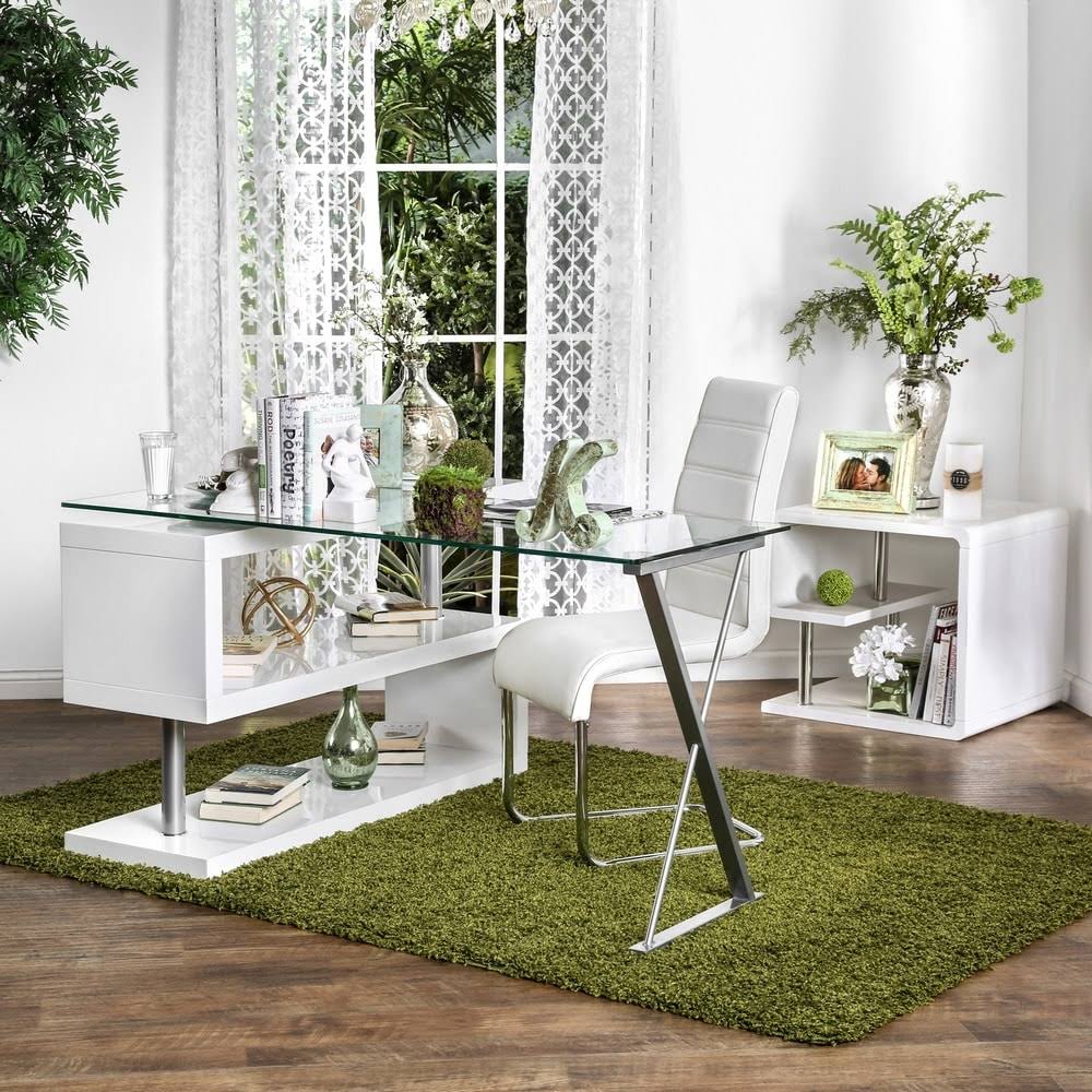 White Convertible Executive Desk S598228