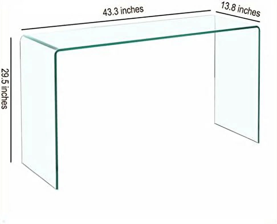 Clear Glass Narrow Console Table R87525