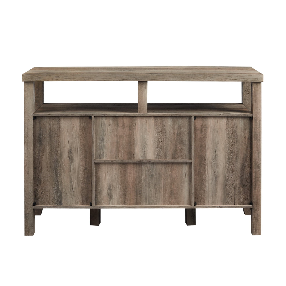 Grey Wash Glass Door Tall Buffet TV Stand J8593