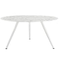 Round White Marble Metal Dining Table I31202