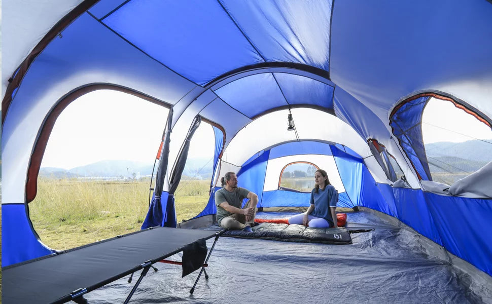 12 Person Waterproof 3 Room Camping Tent C7792