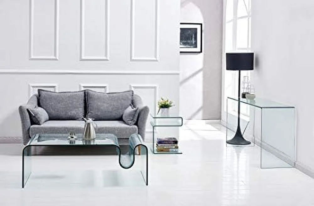 Clear Glass Narrow Console Table R87525