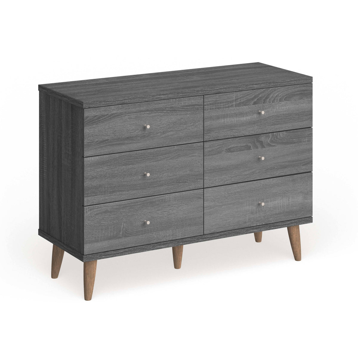 Distressed Grey 6-Drawer Dresser F8279