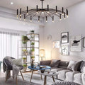 Black Metal 18 Lights Chandelier N445001