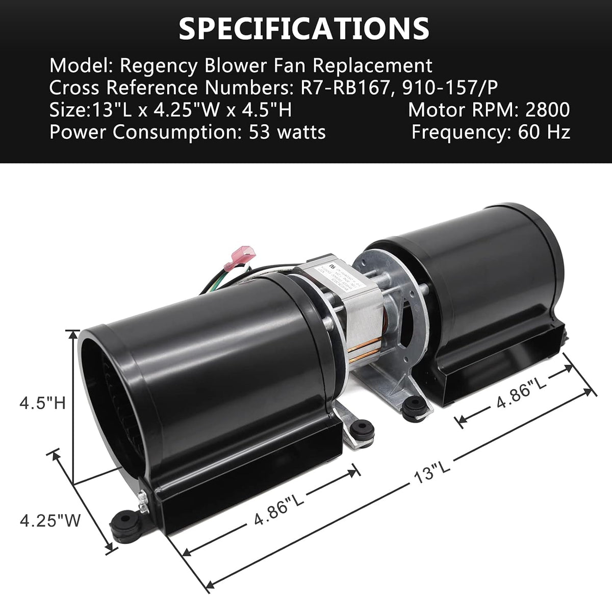 Fireplace Blower Fan Kit F6383