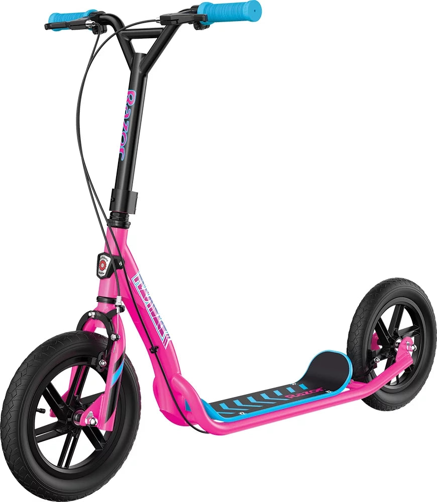 Pink Kick Scooter with 12" Air-Filled Tires E2228