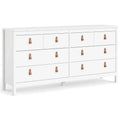 White 8 Drawer Engineered Wood Dresser Y38266