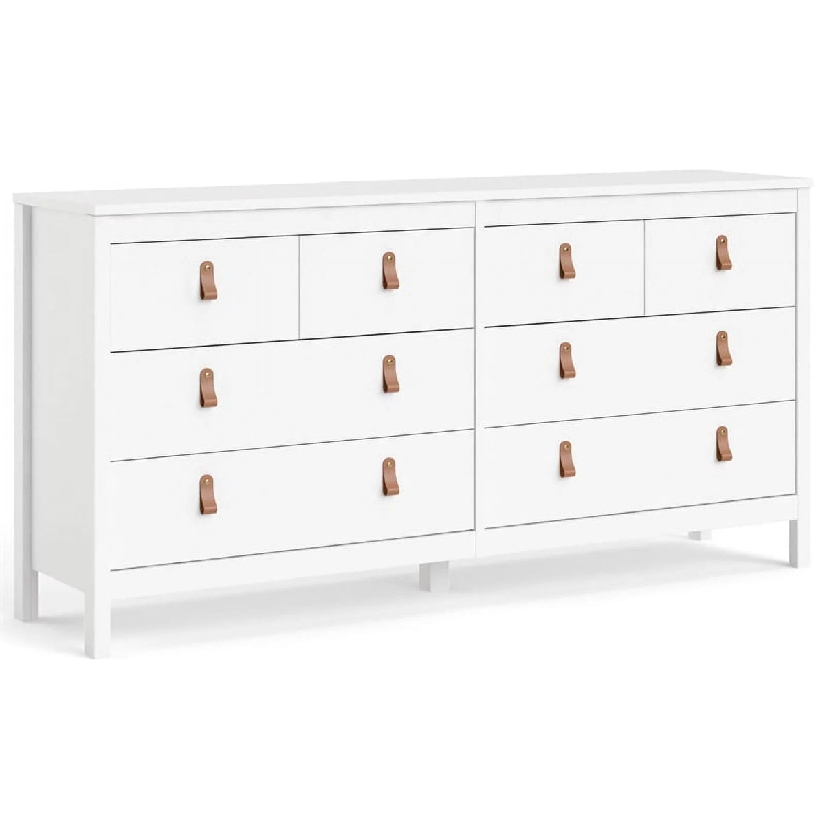 White 8 Drawer Engineered Wood Dresser Y38266