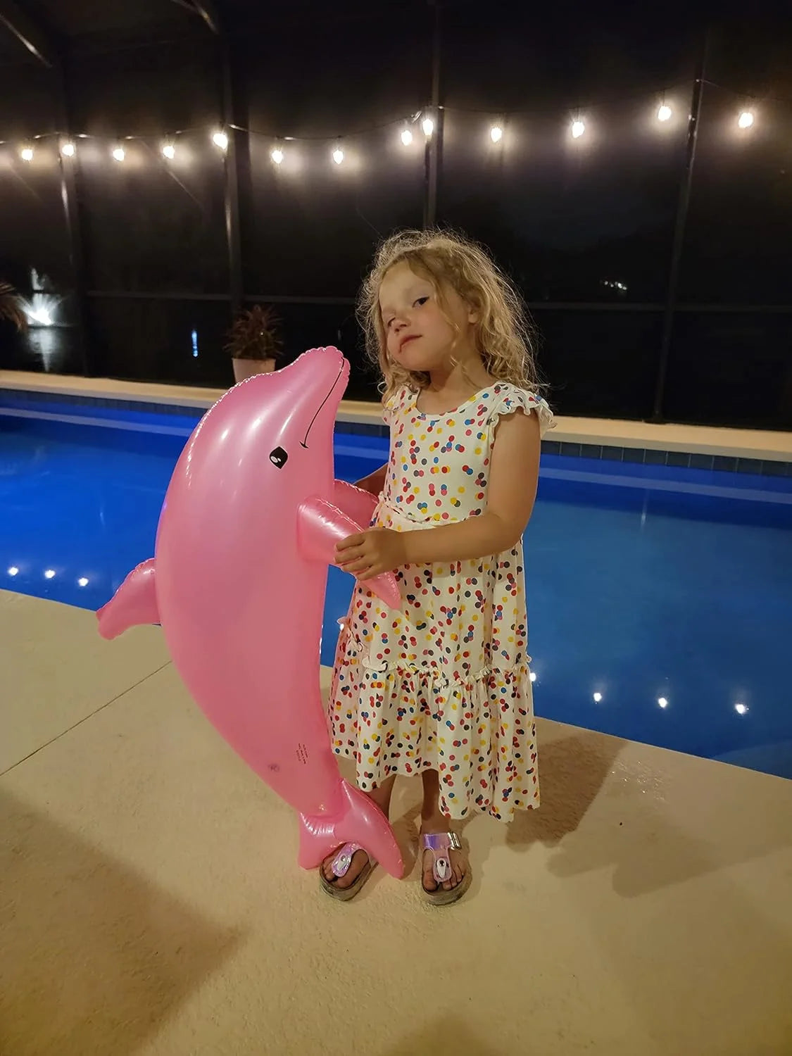2 Pack Pink 40" Pearlized Inflatable Pool Toy N777205