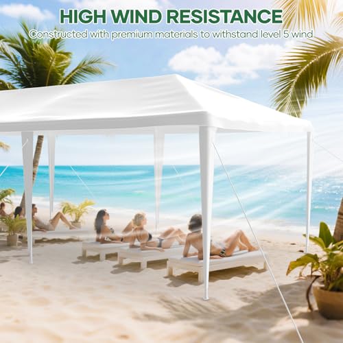 10'x30' White Party Tent with 8 Removable Sidewalls N13292