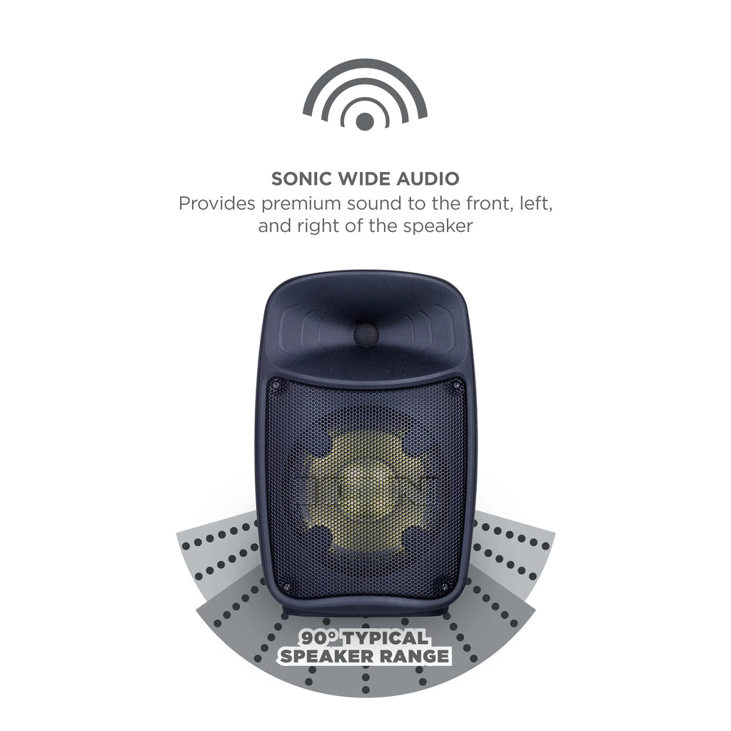 High-power Bluetooth-enabled speaker system with lights T95216