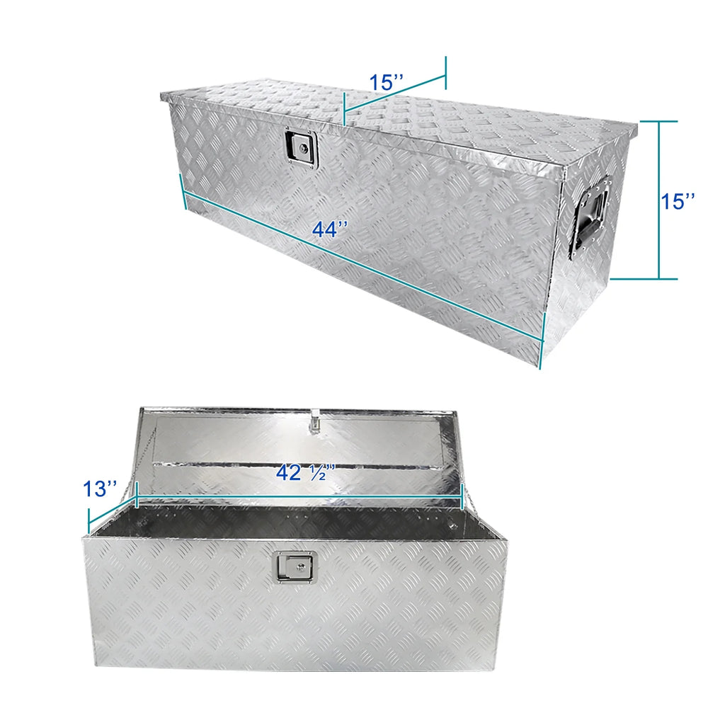 44" Heavy Duty Aluminum Tool Box Truck Pickup Trailer Underbody Storage F153