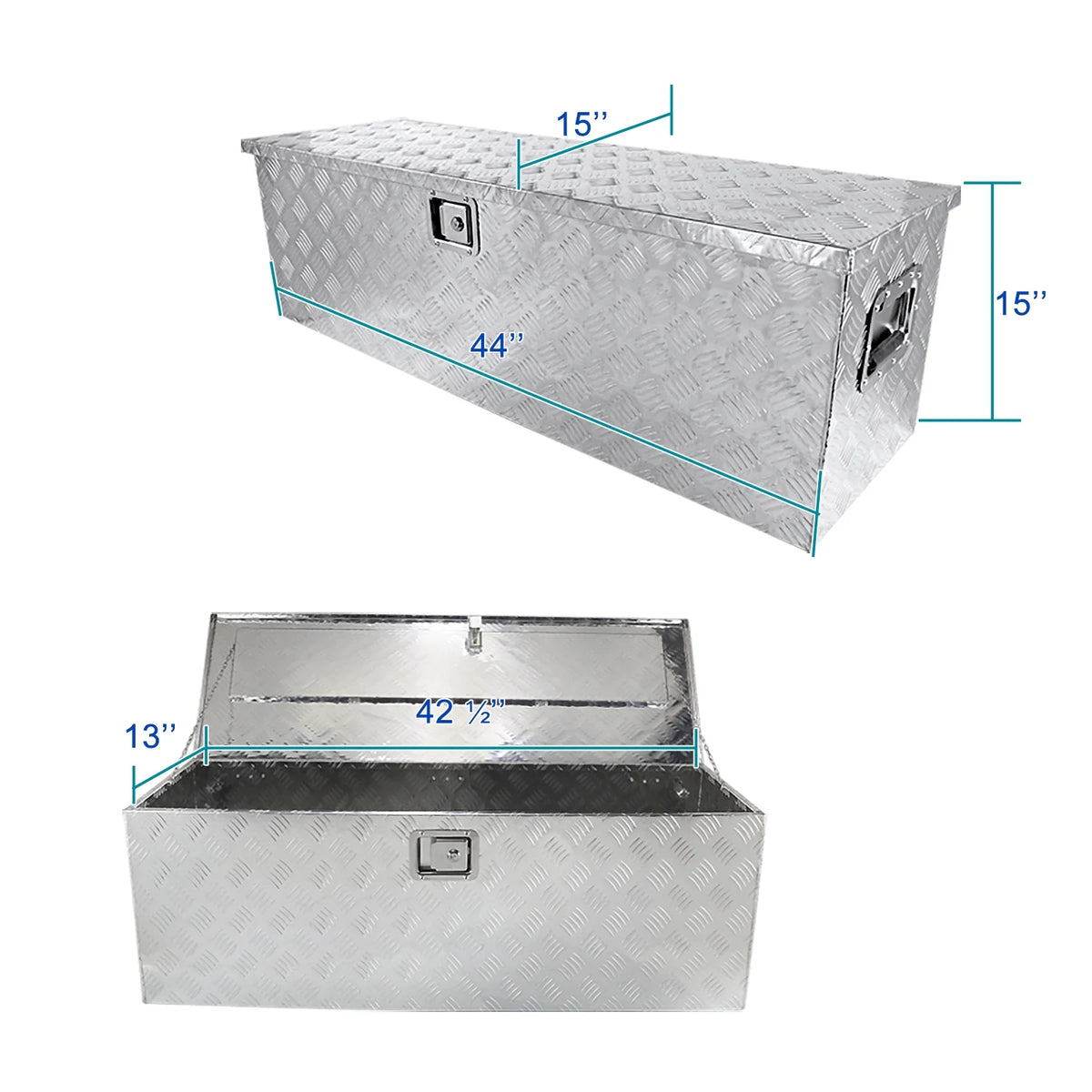 44" Heavy Duty Aluminum Tool Box Truck Pickup Trailer Underbody Storage F153
