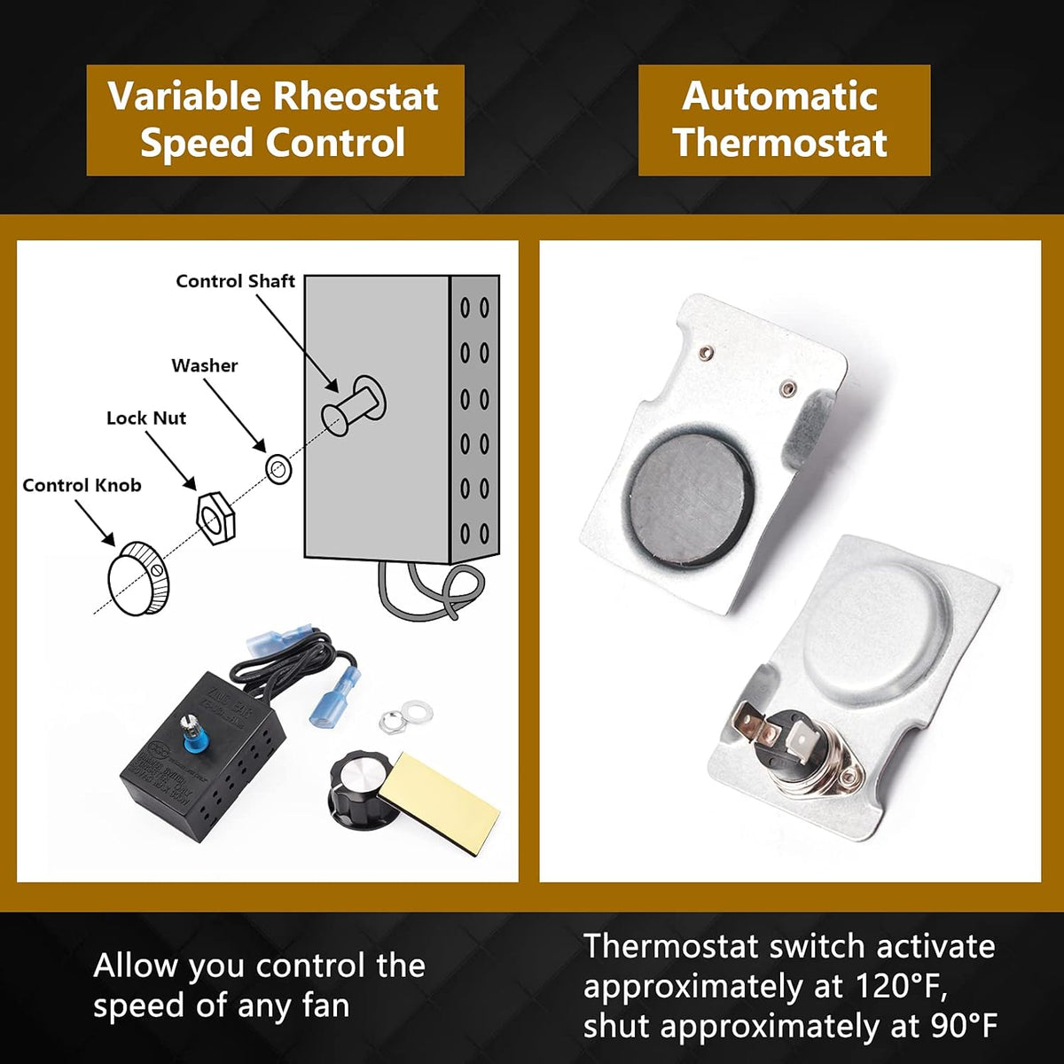 Fireplace Blower Fan Kit F6383