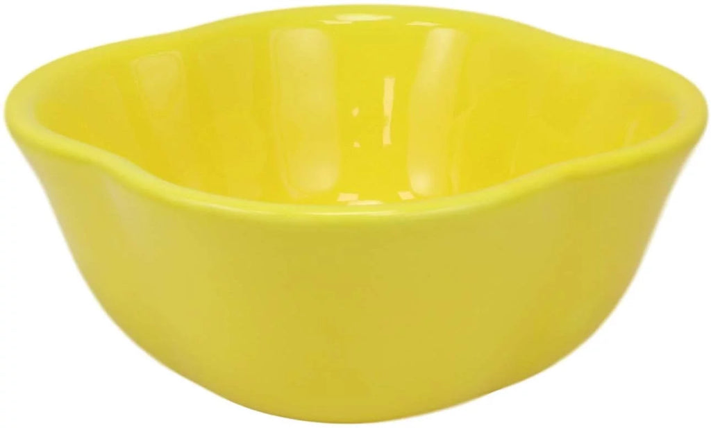 Ceramic Yellow Bell Pepper Bowl Condiments Container Set of 2 C282373