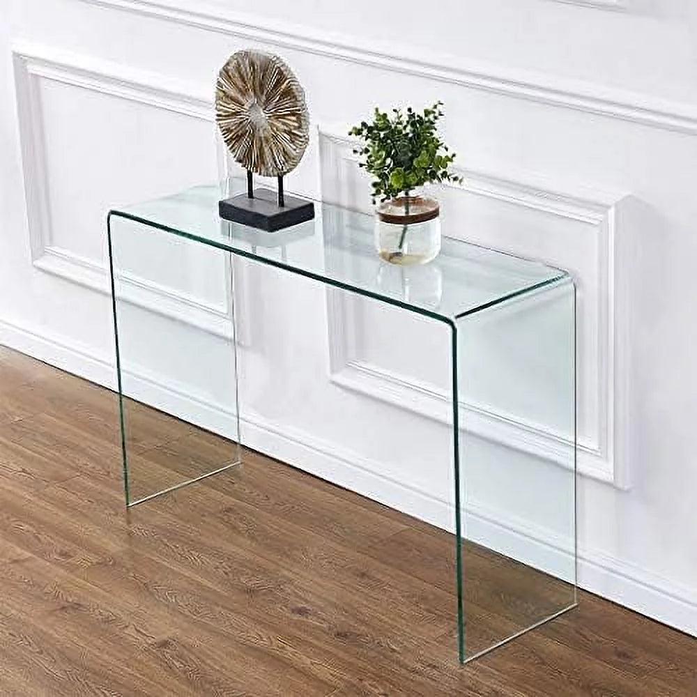 Clear Glass Narrow Console Table R87525