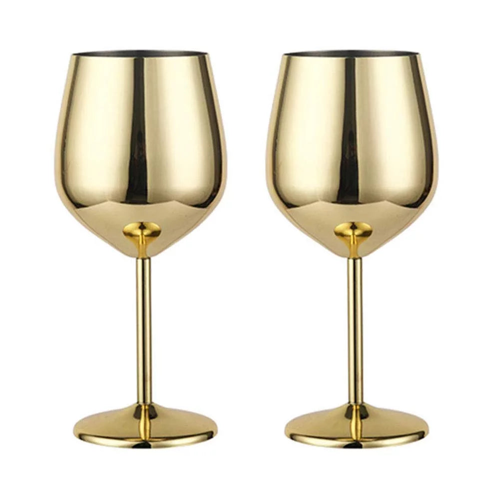 Stainless Steel Stemmed Wine Glasses V9234