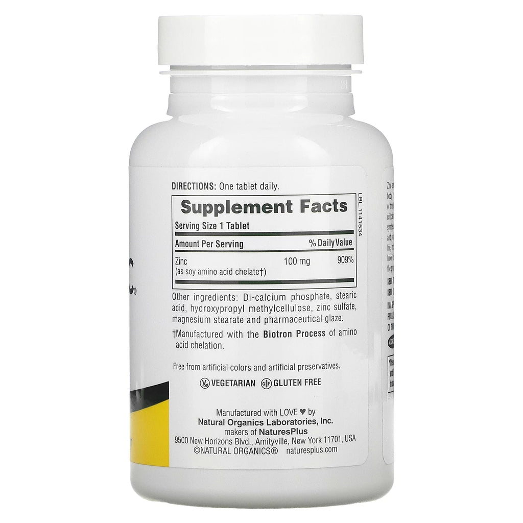 90 Tablets 100 mg Zinc Q8946