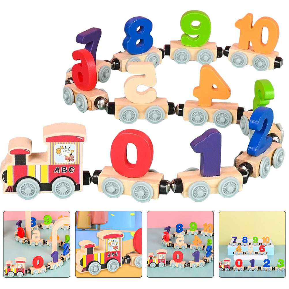 Wood Train Toy Magnetic Learning Toy S32908