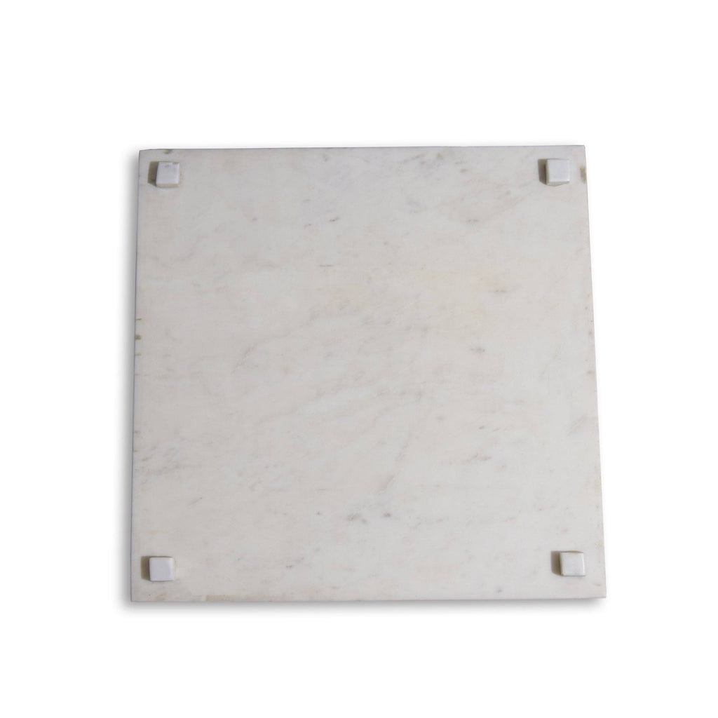 Marble Black Square Accent Table Y25328