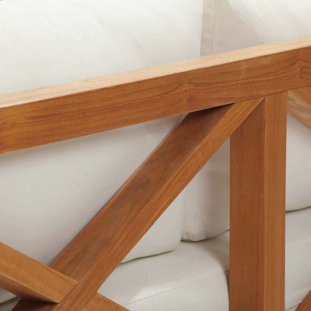 Natural White Wood Lounge Sofa S651643