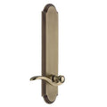 Vintage Brass Passage Door Lever with Arc Plate T75604
