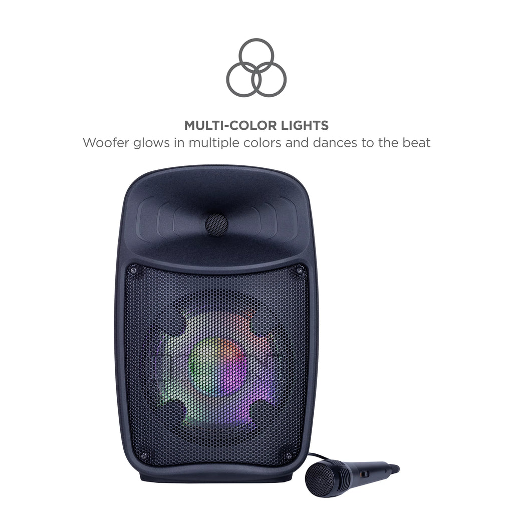 High-power Bluetooth-enabled speaker system with lights T95216
