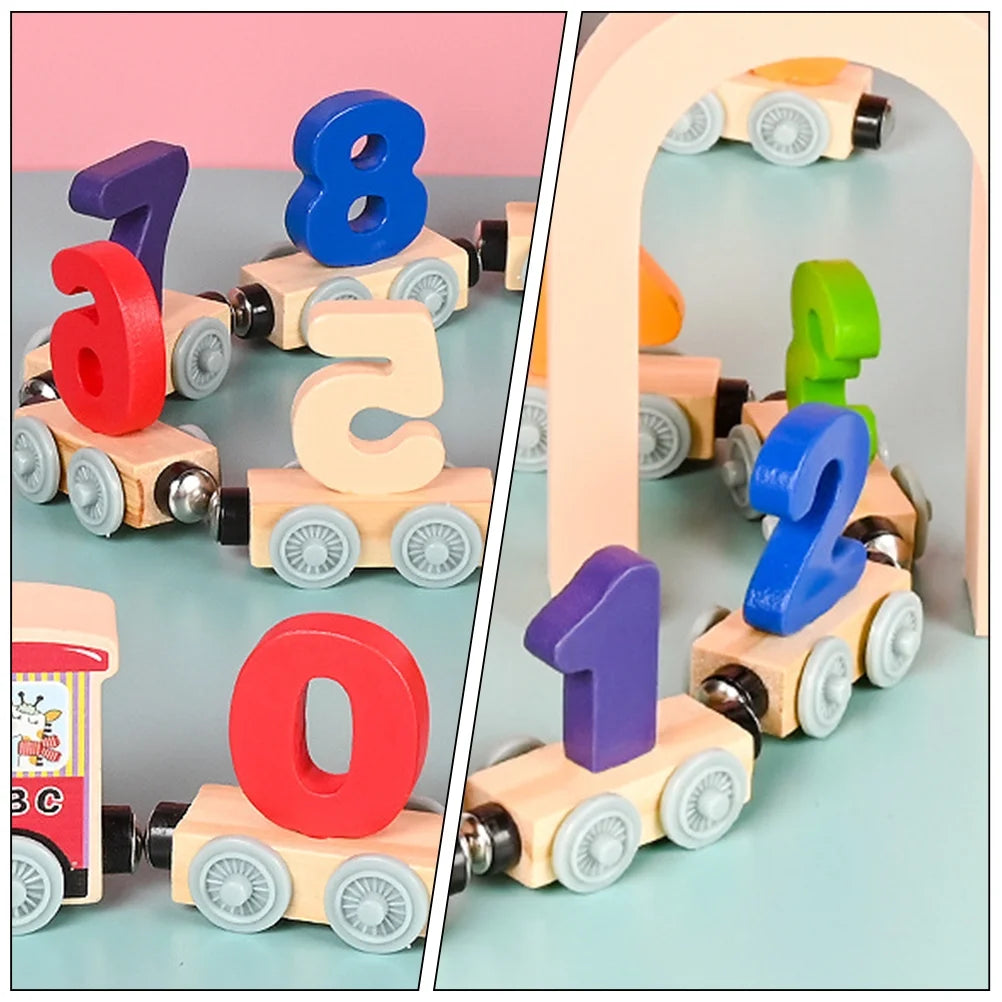 Wood Train Toy Magnetic Learning Toy S32908