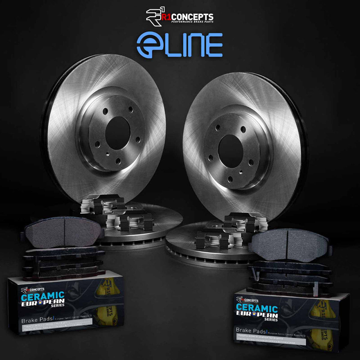 Front Rear Ceramic Brake Pads and Rotors Kit D21978