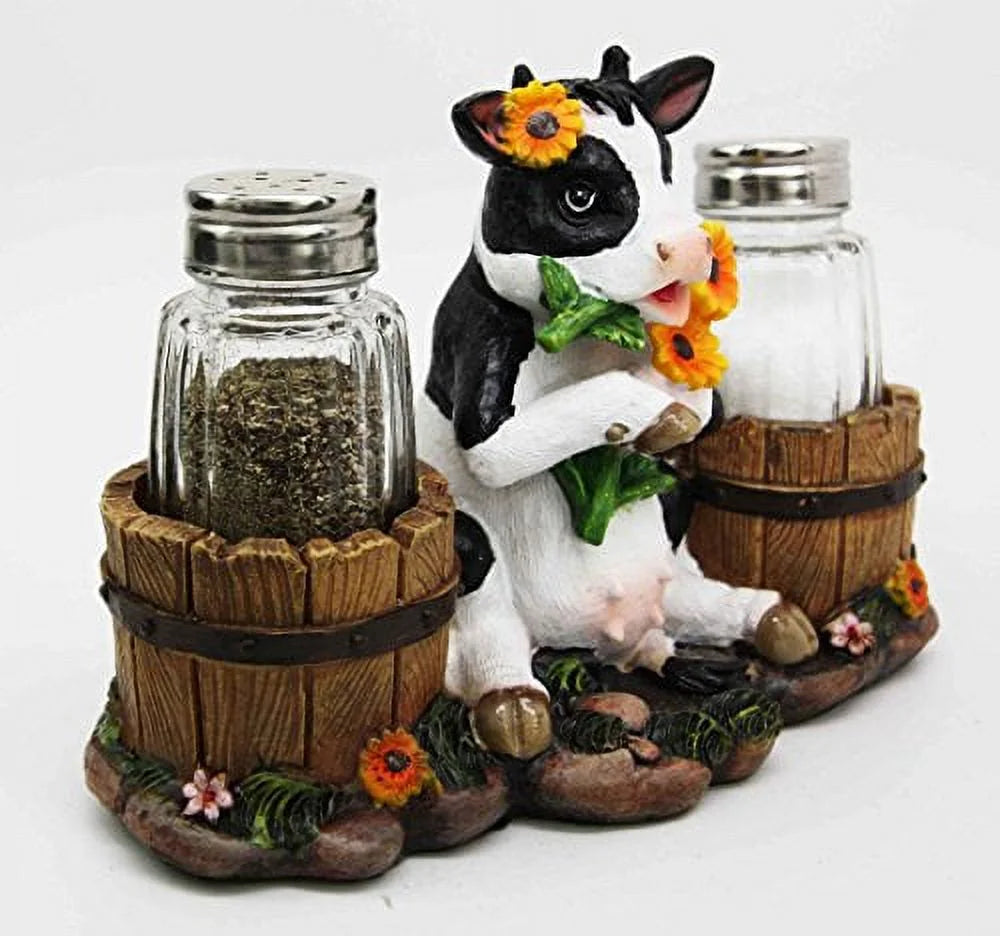 Sunflower Cow Salt And Pepper Shakers Set K691466