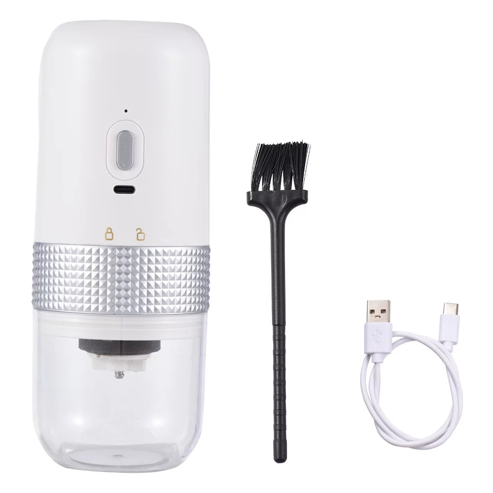 Portable Electric Burr Coffee Grinder 13W 200ml USB Rechargeable Adjustable Cordless R9864