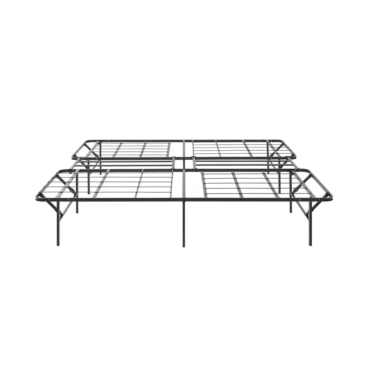 14 Convertible High Platform Metal Bed Frame, Twin/Full, Black J65201
