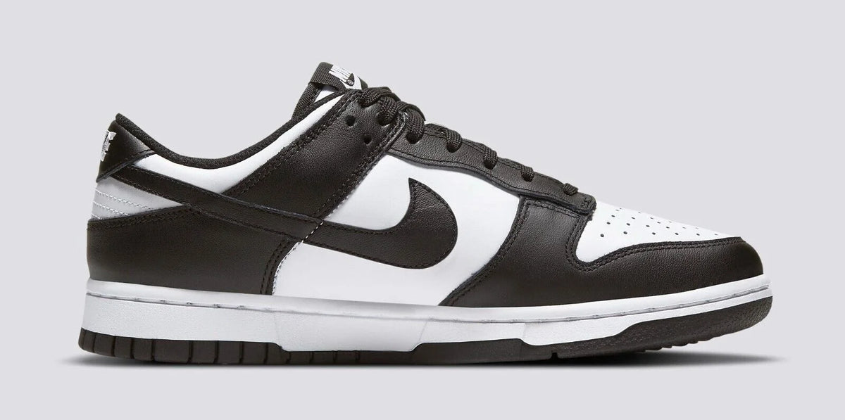 Black & White Leather Running Shoes G795