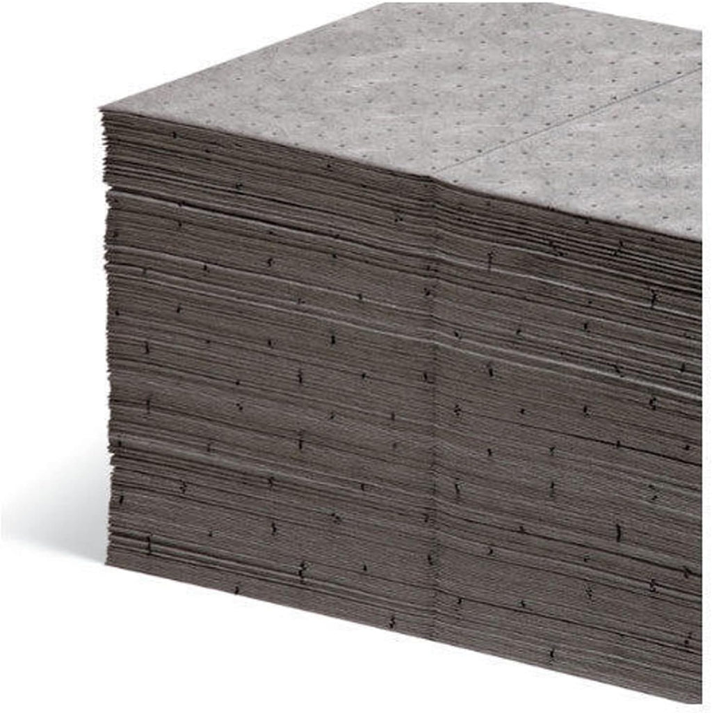 Hazmat Chemical Absorbent Pads, Heavyweight, 20 x 15, Pink, 100pcs Pack of 2 S349713
