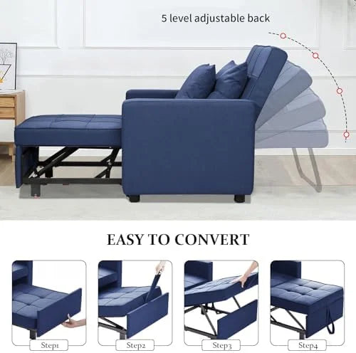 White Convertible Chair Bed O283499