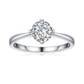 1ct Halo Moissanite Engagement Ring 925 Sterling Silver Four-Prong Round Cut Ring K3199
